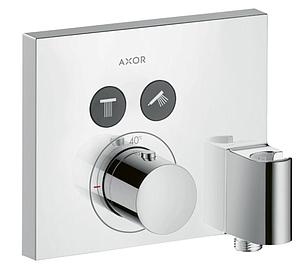 Axor Showerselect Thermostatic Mixer Square For Concealed Installation For 2 Outlets With Wall Outlet And Shower Holder Chrome
