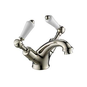 Just Taps Grosvenor Lever Basin Mixer With Pop Up Waste Nickel