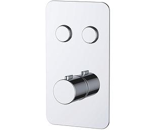 Just Taps Hugo Touch Thermostatic Valve 2 Outlets Chrome