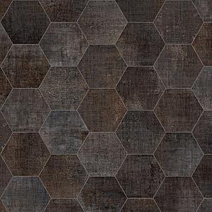 European Tiles Hextile Dark Hexagon Porcelain Rectified Tile