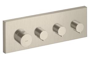 Axor Showersolutions Thermostatic Module 360/120 Square For Concealed Installation For 3 Outlets Brushed Nickel