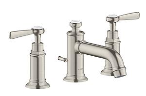 Axor Montreux 3-hole Basin Mixer 30 With Lever Handles And Pop-up Waste Stainless Steel