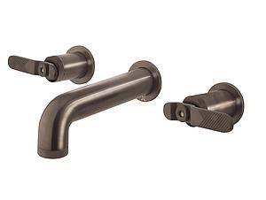 Crosswater Union Basin 3 Hole Lever Trim Set Brushed Black Chrome
