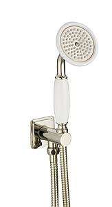 Just Taps Grosvenor Water Outlet And Holder With Hand-Shower Nickel