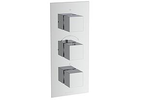 Saneux Tooga 3 Way Thermostatic Shower Valve Kit - Chrome