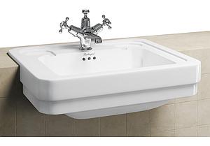 Burlington Semi Recessed Basin 58cm 1th