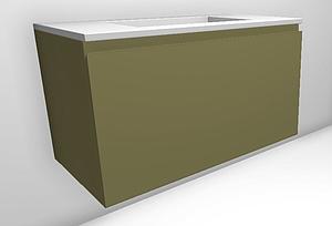 Faeber Mode 900mm 1 Drawer Basin Vanity Unit Ral 1035 Pearl Beige Matt