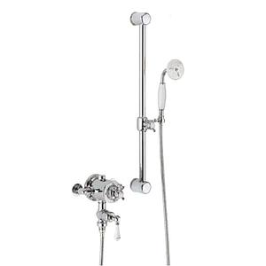 Crosswater Belgravia Traditional Thermostatic Exposed Shower Mixer Valve with Slide Rail Chrome