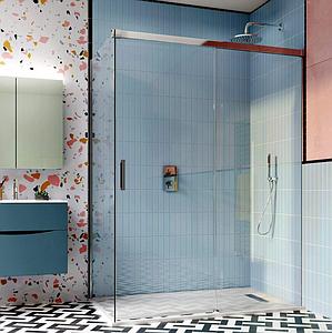 Crosswater Design 8 Slider Side Panel 900 Silver