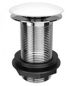 Por Elain Click Clack Basin Unslotted Waste In White