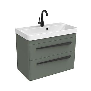 Saneux Hyde 70cm 2 Drawer Wall Mounted Unit - Matte Sage