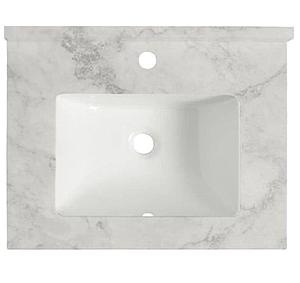 Roper Rhodes 600mm Hampton Undermount Worktop Inc Upstand - Carrara