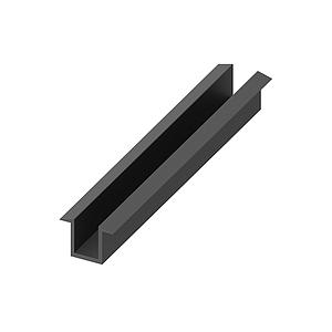 Abacus Glass Recessed Channel -8mm Black - 2400mm