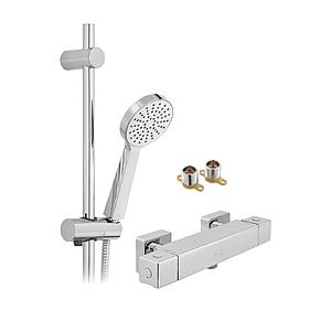Axces Bokx Single Function Thermostatic Shower Package Chrome