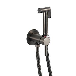 Just Taps Kono Single Lever Douche Set For Cold And Hot Operation Brushed Black