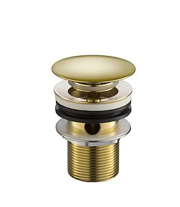 Just Taps Basin Waste Click Clack Slotted Light Gold