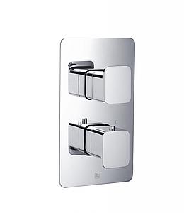 Just Taps Hix Thermostatic Shower Valve 2 Option Chrome