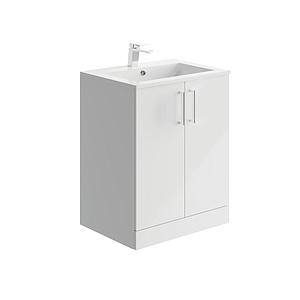 Phoenix Emma 80 Floor Standing Unit Gloss White & Ceramic Basin
