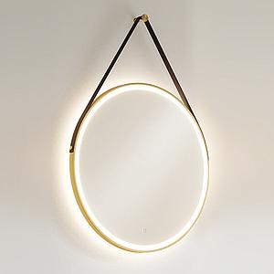 Hib Solstice 80 Mirror (brushed Brass) 80cm X D3.2cm