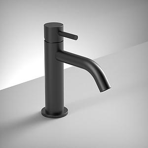 Ava Trend Deck Mounted Basin Mixer Monobloc - Brushed Black