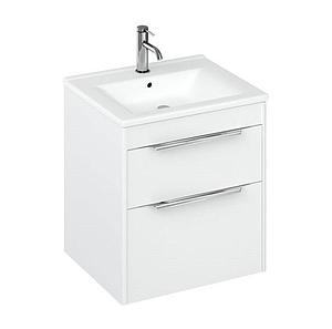 Britton Shoreditch 550mm Wall Hung Double Drawer Vanity Unit Matt White