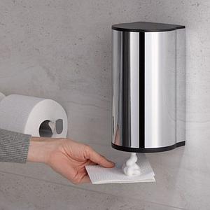 Keuco Plan Touchless Sanitiser Dispenser Chrome Plated / Anthracite