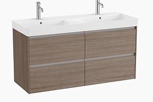 Roca Ona Vanity Unit 2 Drawer 1200mm - Dark Elm