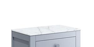 Crosswater Furniture Worktop 495 x 12.5mm Cararra Marble