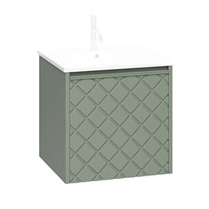 Crosswater 500mm Vergo Vanity Unit with Textured Draw Front Sage Green