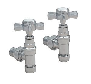 Just Taps Grosvenor Angled Radiator Valve Chrome