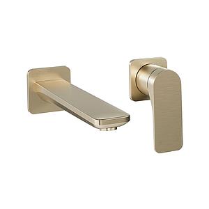Crosswater Fuse 2h Basin Set Wall Mounted Brushed Brass