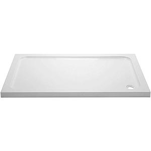 April 1600 x 700mm Anti Slip Tray - White (excl. waste)