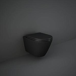 Faeber Zero Wall Hung Rimless Toilet Pan - Matt Black