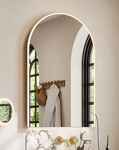 Hib Alba Arch 50 Mirror With Chargng Socket H80 X W50 X D5.5cm