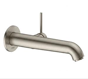 Keuco Ixmo Pure Wall Mounted 219mm Single Lever Basin Mixer Tap Brushed Nickel