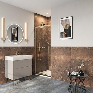 Crosswater Asura 8mm Infold Door 800 Brushed Brass