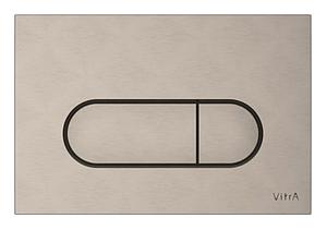 Vitra Root Round Flush Plate - Brushed Nickel
