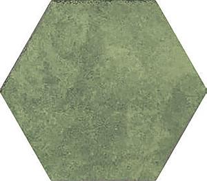 European Tiles Apollo 13 Hex Green Porcelain Wall & Floor Tile 23x27cm