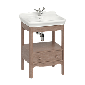Burlington Guild Floor Standing Vanity 620mm Dark Oak