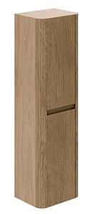 Cubico Wave Ribbed Tall Cabinet Natural Oak