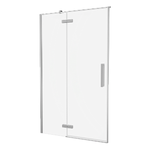 Crosswater Asura Hinged Door with Inline Fixed Panel 1200 Chrome