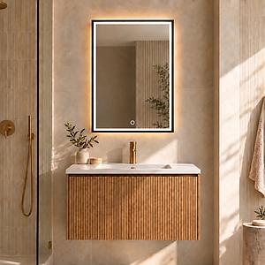 Faeber Noir Frame 600x750 Led Mirror - Sample