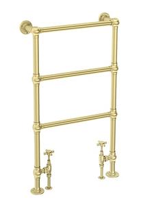 The Pantiles 966 x 673mm Towel Rail - Brushed Brass By The Tunbridge Wells Brassware Co.