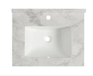 Roper Rhodes 600mm Hampton Undermount Worktop Inc Upstand - Carrara