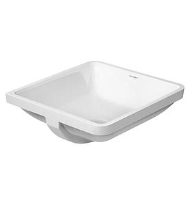 Duravit Vanity Basin 43cm Starck 3, White Undercounter Model W/o Tap Platform