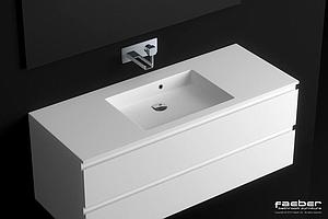 Faeber Silkstone Box 1200mm Single Central Matt Basin