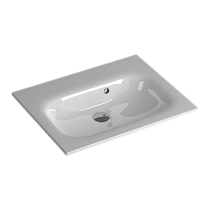 Faeber Silkstone Pearl 600mm Single Central Gloss Basin