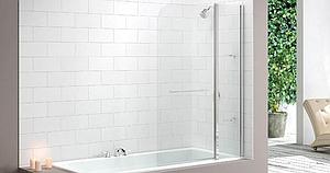 Merlyn 2 Panel Curved Bathscreen 1150 X 1500mm
