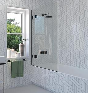 Showerlab View 14 Standard-two Panel Hinged Bath Screen 889-909 X 1500