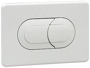 Eau Selina Dual Flush Plate White
